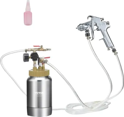 Obrázek produktu pro Tlaková nádoba na sprejové barvy, 2 l/0,5 gal, lehká tlaková nádoba na vzduchové barvy, stříkací pistole s tryskou 1,8 mm, hadice 3 m pro domácí dekorace, architekturu, stavebnictví, lakování automobilů, max. 45 PSI