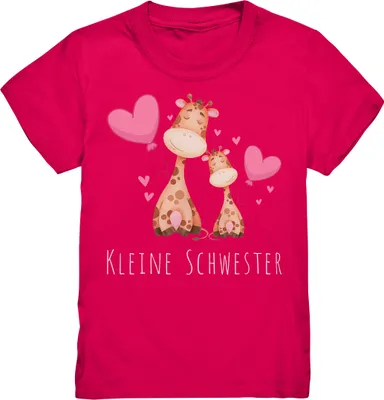 Produktbild von Kleine Schwester T-Shirt Giraffe Kleine Schwester Geschenk – Sorbet / 152/164 (12-14)