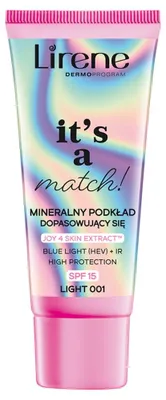 Produktbild von Lirene It's a Match! Mineralny podkład SPF15 Light 001, 30 ml