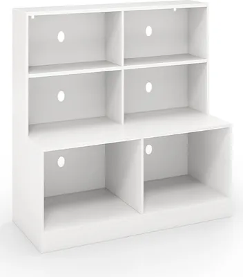 Produktbild von GOPLUS Schuhschrank mit Sitzbank, Schuhbank mit Sitzfläche & 6 offenen Fächern, Schuhregal mit Stauraum Truhenbank,120 x 50 x 90 cm, Weiß