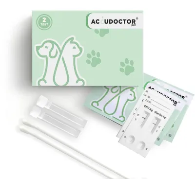 Productafbeelding van Hondentest parvovirose giardia - 2-in-1 - Set van 2 tests - Sneltest thuis