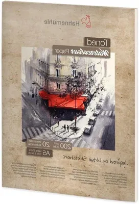 Image de Papier aquarelle coloré A5, 200 g/m², 20 feuilles
