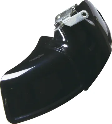A black protective cover with a metal attachment, shown against a white background.