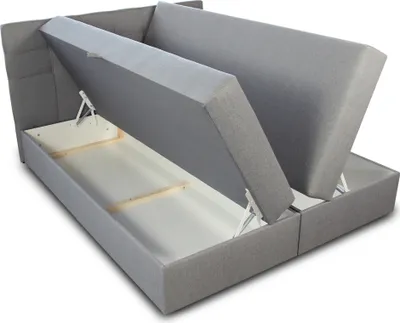 Produktbild von Boxspringbett Best mit 2 Bettkästen, Doppelbett mit Bonell-Matratze und Topper, Polsterbett, Bett (Dunkelgrau (Inari 94), 180 x 200 cm)