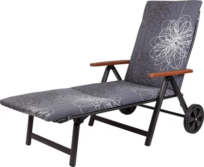 Produktbild von Auflage Rollliege Korsika 0519 grau-silber gemustert 204x60x4 cm KETTtex