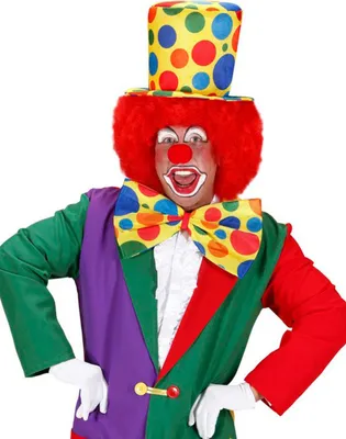 Immagine prodotto di Cappello a cilindro da clown a pois di colore giallo