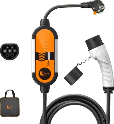 Produktbild von Tragbares EV-Ladegerät, einstellbarer Strom 8A-16A, IP65 wasserdicht, Typ2 16A 3,5KW