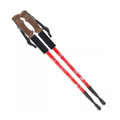 Produktbild von Nordic Walking Paar Stöcke Teleskop Wandern Rot