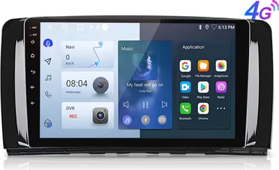 Obrázok produktu pre Carplay 6+128G Für Mercedes R-Klasse W251 R300 ML W164 9" Android13 autorádio GPS Navi BT SWC WIFI DAB 4GSIM RDS DSP USB 8Kern