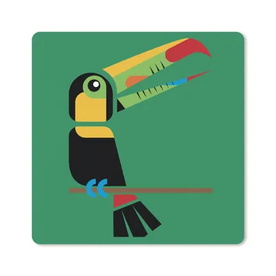 Produktbild von MuchoWow® Mauspad Mousepad Vektor-Illustration eines Tukans 30x30 cm - Mousepads - Maus Mat - Pad - Mausunterlage - Gaming