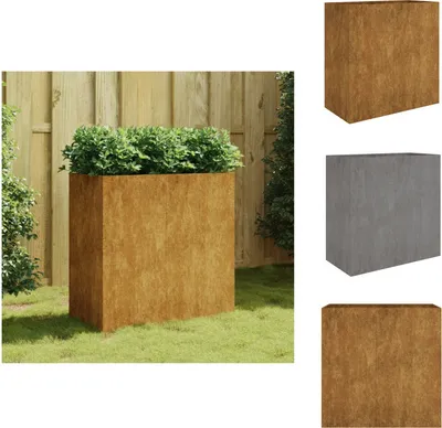 Image de vidaXL Jardinière en acier corten, 40x80x80 cm - Pots de fleurs et jardinières