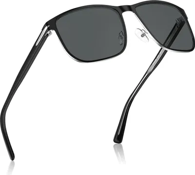 Image de CARFIA Lunettes de soleil hommes polarisées UV400 protection cadre métallique lunettes de plein air