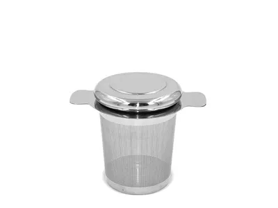 Produktbild von Teesieb für Kaffeekräuter aus Edelstahl mit Deckel