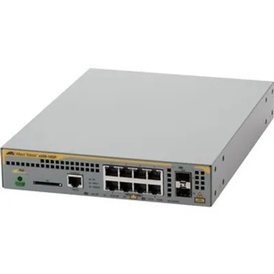 Produktbild von Allied Telesis AT x230-10GP - Switch - L2+ - managed - 8 x 10/100/1000 (PoE+) + 2 x SFP - Desktop, an Rack montierbar, wandmontierbar - PoE+ (120 W)