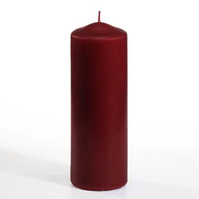 Produktbild von Papstar Stumpenkerzen Ø 70 mm 200 mm bordeaux, 6 x 1 Stück