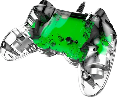 Immagine prodotto di Nacon NACON PS4OFCPADCLGREEN Controller di gioco verde, Gamepad USB trasparente analogico/digitale PC, PlayStation 4
