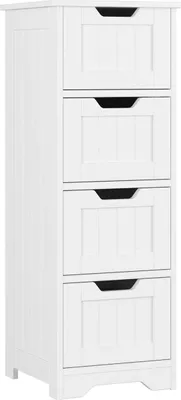 Image de Meuble haut de salle de bain - Debout - Haut - 4 tiroirs - Blanc - Meuble de salle de bain