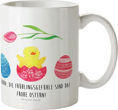 Produktbild von Mr. & Mrs. Panda Kinderbecher Küken Schlüpfen - Weiß - Geschenk, Mehrwegbecher, Ostern, Grüße, Plastikbecher, Pott, Trinklernbecher, Frohe, Camping Tasse, Ei, Liebe