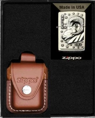 Zdjęcie produktu dla Zestaw Zippo Zapalniczka Zodiac Aires Baran Prezentowy No4