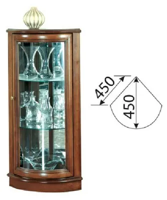 Produktbild von Komplett Wohnzimmer Vitrine Kommode Tisch Vitrinen Esszimmer Set 4-Teilig