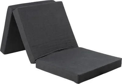 Obrázok produktu pre Skladací matrac - antracit - 70 x 190 cm - zmesová tkanina - pena - skladací