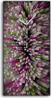 Produktbild von Wanduhr Uhr Wandbild Leinwand Geräuschlos Kunstdruck 30x60 Abstrakte Kunst - weiße Hände