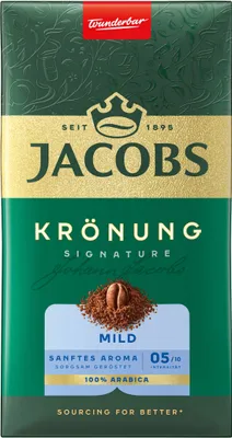 Produktbild von JACOBS Filterkaffee Krönung Mild Pulver-Kaffee Röstkaffee gemahlen 6 x 500g