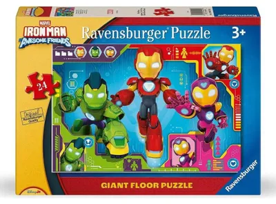 Zdjęcie produktu dla RAVENSBURGER Ogromna układanka podłogowa „Iron Man i jego zdumienie” – ponad 240 elementów
