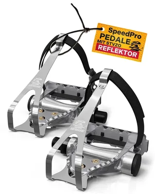 Produktbild von LOEVELOSI Fahrradpedale SpeedPro mit Haken 9/16 Zoll Retro Style für Rennrad