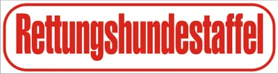 Produktbild von INDIGOS UG - Magnetschild "Rettungshundestaffel" 45 x 12 cm - Magnetfolie für Auto / LKW / Truck / Baustelle / Firma