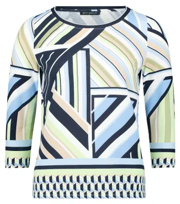 Produktbild von Shirt Kurz 3/4 Arm 8850 Blue/Green Größe 46