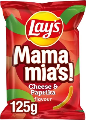 Produktbild von Lay's 8710398502292, Kartoffelchips, 125 g, Käse, Paprika, 30 g, 476 kcal, 1992 kJ