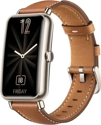 Produktbild von Strap-it Huawei Watch Fit Mini Lederarmband (Braun)