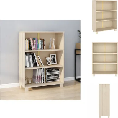 Obrázek produktu pro vidaXL Knihovna HAMAR medově hnědá 85x35x112 cm borovicový masiv - Regály a knihovny