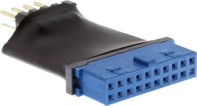 Obrázok produktu pre InLine 4043718209958, USB 3.0 19 Pin, USB 2.0 internal, Čierna, Modrá