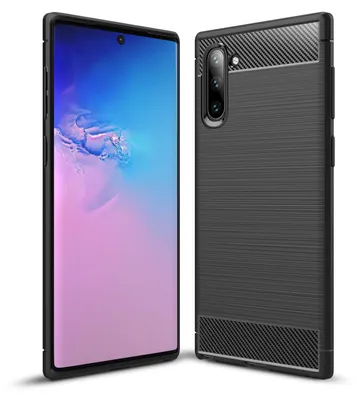 Zdjęcie produktu dla NALIA Etui na telefon Samsung Galaxy Note10, stylowe etui z włókna węglowego
