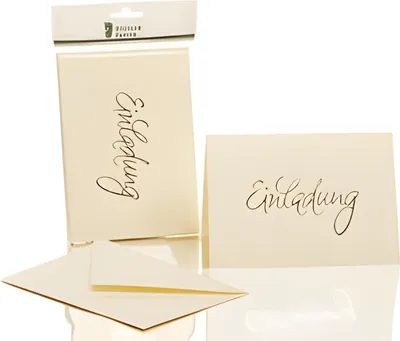 Produktbild von Briefkarte B6 HD 5/5 chamois RÖSSLER 1181955008 EINLADUNG