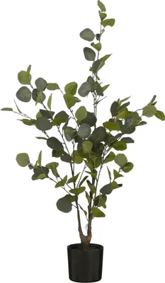 Obrázok produktu pre Sľudové dekorácie Eukalyptus umelá rastlina v kvetináči - V95 x Ø55 cm - zelená