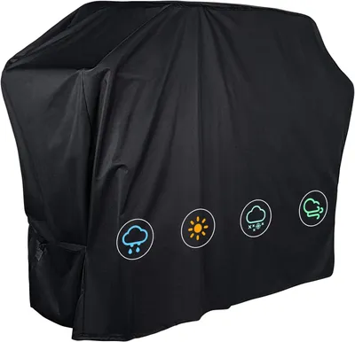Imagen del producto de Funda para parrilla, impermeable, de 147x61x117 cm, fabricada en tela Oxford 420D, para uso en exteriores