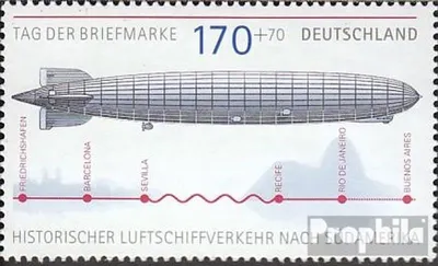 Produktbild von Briefmarken BRD (BR.Deutschland) 2007 Mi 2589 (kompl.Ausg.) gestempelt Luftschiff