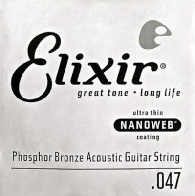 Produktbild von Elixir 14147 Nanoweb Phosphor Bronze - Einzelsaite 047