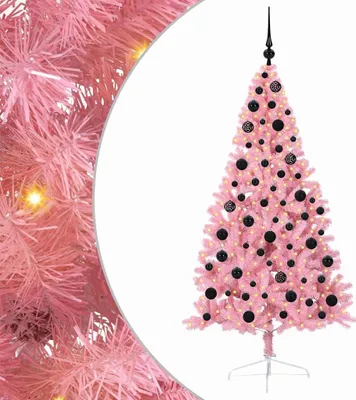 Imagen del producto de Árbol de Navidad Artificial Preiluminado Rosa 180 cm PVC