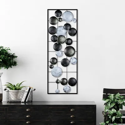 Immagine prodotto di Wallity, Camber - 5, Accessorio decorativo da parete in metallo, 100 % METALLO, Multicolore, 32 x 4 x 90 cm