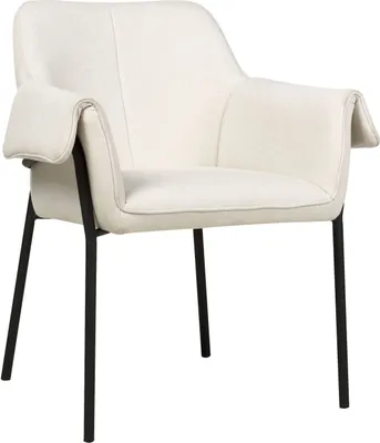 Produktbild von BELIANI Sessel Hellbeige Stoffbezug mit Armlehnen Schwarzen Metallbeinen Modernes Retro-Design Wohnzimmer Ausstattung Sitzmöbel Polstersessel