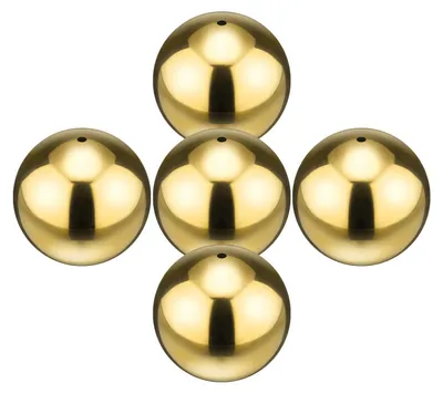 Image de Boules miroir pour jardin - Lot de 5, en acier inoxydable 201 - Décoration pour jardin et étang - Couleur or, diamètre 5,1 cm