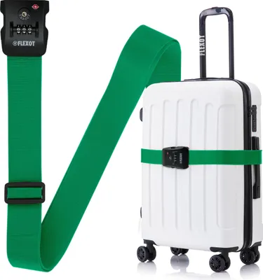 Image de Sangle Flexot® pour valise avec cadenas à combinaison et homologation TSA - Sangles pour valises, sangles de fixation pour valises, sangles pour bagages à main et valises à roulettes