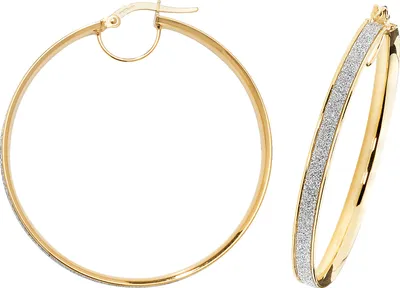 Image de Boucles d'Oreilles Créoles Femme Or 375/1000 - 40mm; TRS16040MM40
