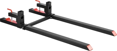 Zdjęcie produktu dla Widły paletowe SucceBuy o udźwigu 907 kg, długość całkowita 1490 mm, regulowany drążek stabilizujący, odpowiednie do ciągników, ładowarek i ładowarek o sterowaniu burtowym, kolor czarny