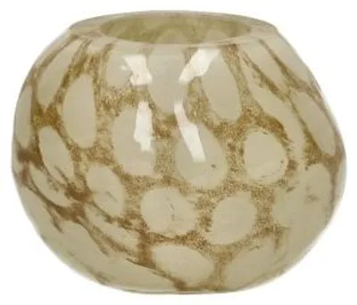 Immagine prodotto di Porta candele a forma di teelicht in vetro, color marrone, dimensioni: lunghezza 10,2 cm, larghezza 9,3 cm, altezza 7,8 cm