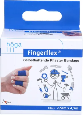 Produktbild von Fingerflex 2,5cmx4,5m blau, 1 St. Pflaster
